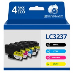 ✅ Pack compatible avec BROTHER LC-3237 4 cartouches couleur pack en stock