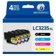 ✅ Pack compatible avec BROTHER LC-3235 4 cartouches couleur pack en stock