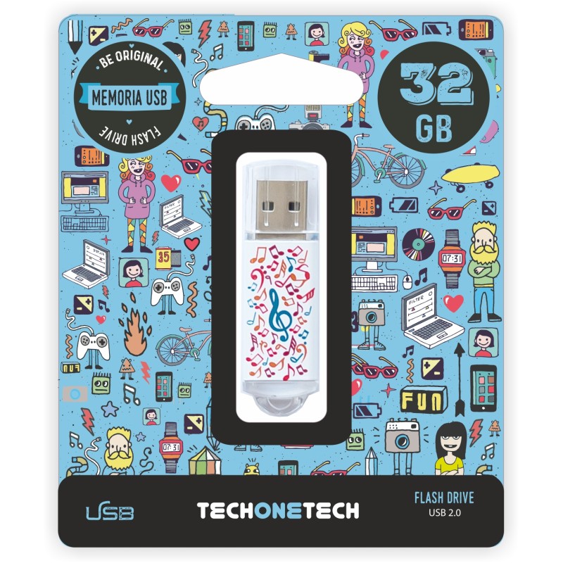 Clé USB TechOneTech Music Dream USB 2.0 32 Go
