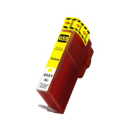 ✅ Cartouche compatible HP 655XL jaune couleur jaune en stock