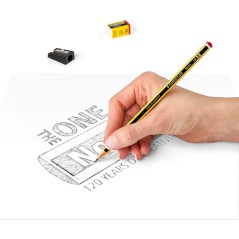 ✅ Noris 120 Pack 3 Crayons HB2+Gomme+Taille en stock