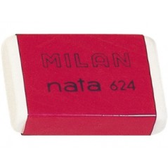 Gomme rectangulaire rouge blanc Milan