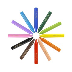 ✅ Bic Kids Plastidecor 12 Crayons Triangulaires couleur Plusieurs couleurs en stock