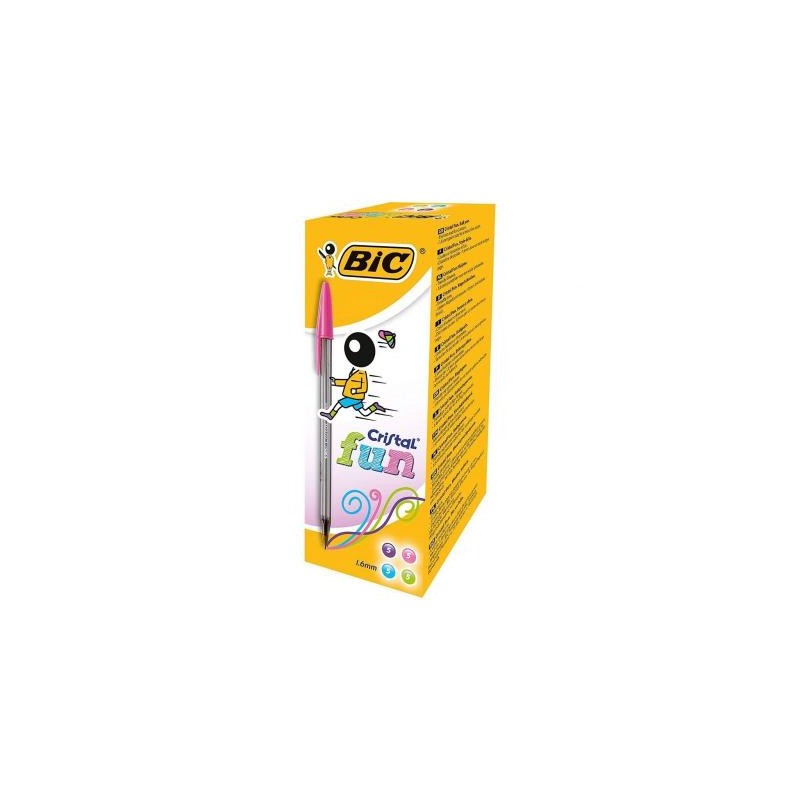 Stylo bille Bic Cristal Fun lot de 20 couleurs Stylo bille Bic Cristal Fun lot de 20 couleurs