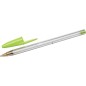 Stylo bille Bic Cristal Fun vert clair lot de 20