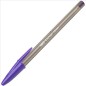 Stylo bille violet Bic Cristal Fun lot de 20