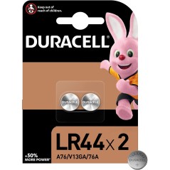 ✅ Piles bouton alcalines Duracell LR44 76A / A76 / V13GA 1.5V - 2 unités en stock