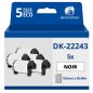Pack de 5 Rouleaux Étiquettes compatible BROTHER DK-22243 - Largeur 102 mm x 30,48 m