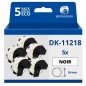 Pack de 5 Rouleaux Étiquettes circulaires prédécoupées compatible BROTHER DK-11218 - 24 mm de diamètre - 1000 unités - Texte Pack de 5 Rouleaux Étiquettes circulaires prédécoupées compatible BROTHER DK-11218 - 24 mm de diamètre - 1000 unités - Texte