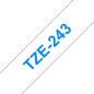 Pack de 5 Rubans compatible avec Brother TZe243 - Texte bleu sur fond blanc - Largeur 18 mm x 8 mètres Pack de 5 Rubans compatible avec Brother TZe243 - Texte bleu sur fond blanc - Largeur 18 mm x 8 mètres