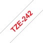 Pack de 5 Rubans compatible avec Brother TZe242 - Texte rouge sur fond blanc - Largeur 18 mm x 8 mètres Pack de 5 Rubans compatible avec Brother TZe242 - Texte rouge sur fond blanc - Largeur 18 mm x 8 mètres