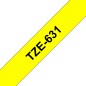 Pack de 5 Rubans adhésifs compatible avec Brother TZe631- Texte noir sur fond jaune - Largeur 12 mm x 8 mètres Pack de 5 Rubans adhésifs compatible avec Brother TZe631- Texte noir sur fond jaune - Largeur 12 mm x 8 mètres