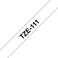 Ruban compatible BROTHER TZe111 - Texte noir sur fond transparent