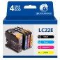 Pack compatible avec BROTHER LC-22e XL 4 cartouches