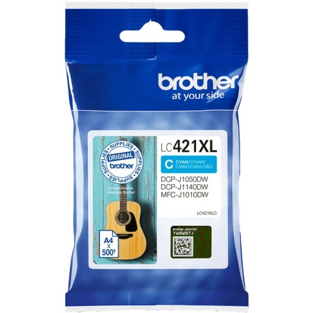 ✅ Brother LC-421 XL C (LC421XLC) Cartouche d'encre Cyan couleur cyan en stock