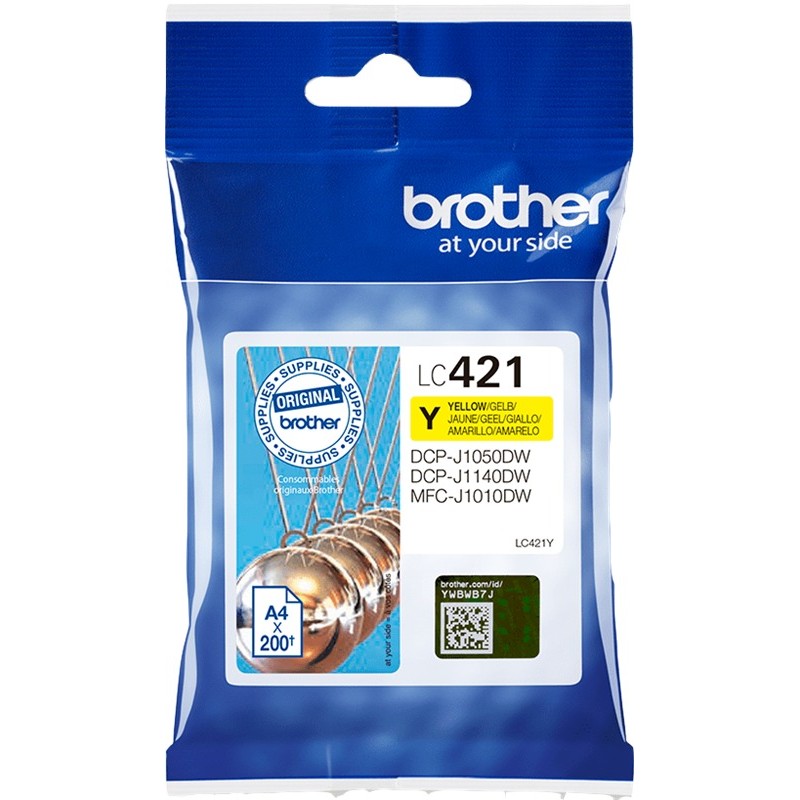 Brother LC-421 Y (LC421Y) Cartouche d'encre Jaune Brother LC-421 Y (LC421Y) Cartouche d'encre Jaune