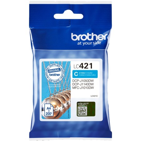 ✅ Brother LC-421 C (LC421C) Cartouche d'encre Cyan couleur cyan en stock