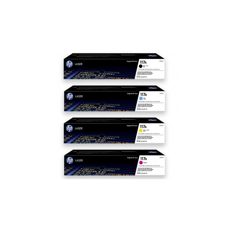 HP 117A Multipack (Noir, cyan, magenta, jaune)