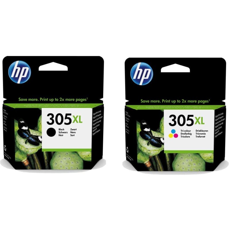 HP Multipack 305 XL Noir et Couleur (3YM62AE/3YM63AE) HP Multipack 305 XL Noir et Couleur (3YM62AE/3YM63AE)