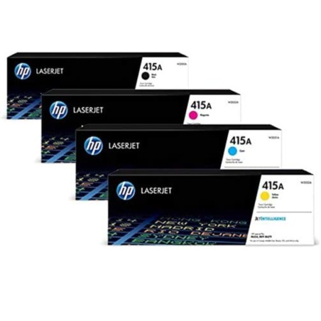 ✅ Pack 4 toners HP 415A (BK/C/M/Y) couleur pack en stock
