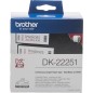 Brother étiquettes BROTHER DK-22251 - Largeur 62 mm x 15,24 mètres - Texte rouge et noir sur fond blanc