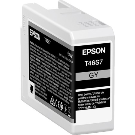 ✅ Epson cartouche encre T46S7 (C13T46S700) gris couleur gris en stock