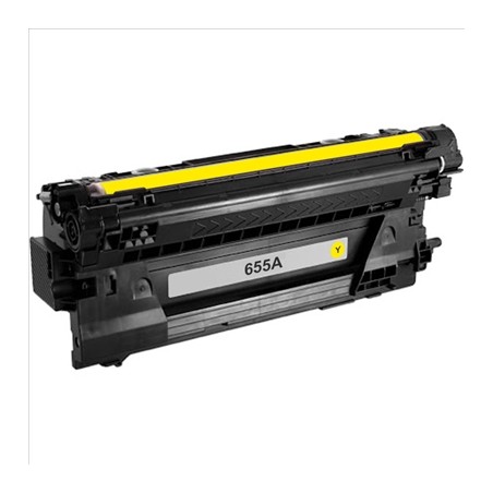 ✅ Toner compatible HP 655A jaune couleur jaune en stock