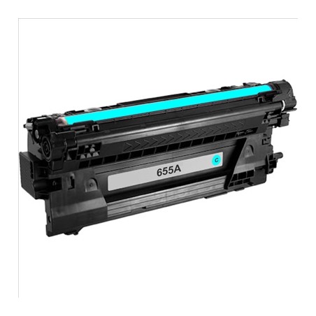 ✅ Toner compatible HP 655A cyan couleur cyan en stock