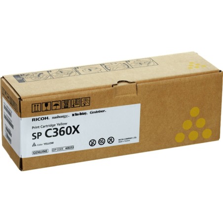 ✅ Ricoh toner 408253 (SP C360X) jaune couleur jaune en stock
