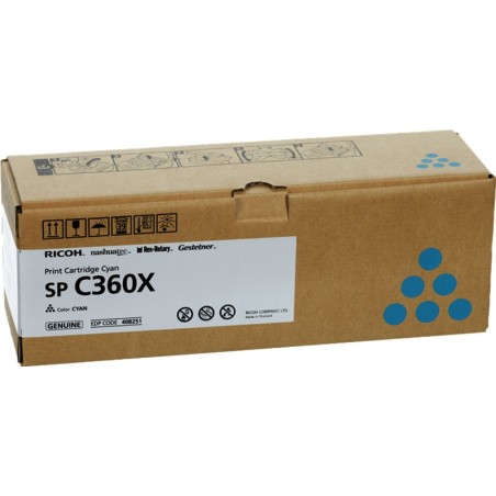 ✅ Ricoh toner 408251 (SP C360X) cyan couleur cyan en stock
