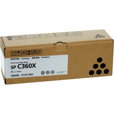 ✅ Ricoh toner 408250 (SP C360X) noir couleur Noir en stock