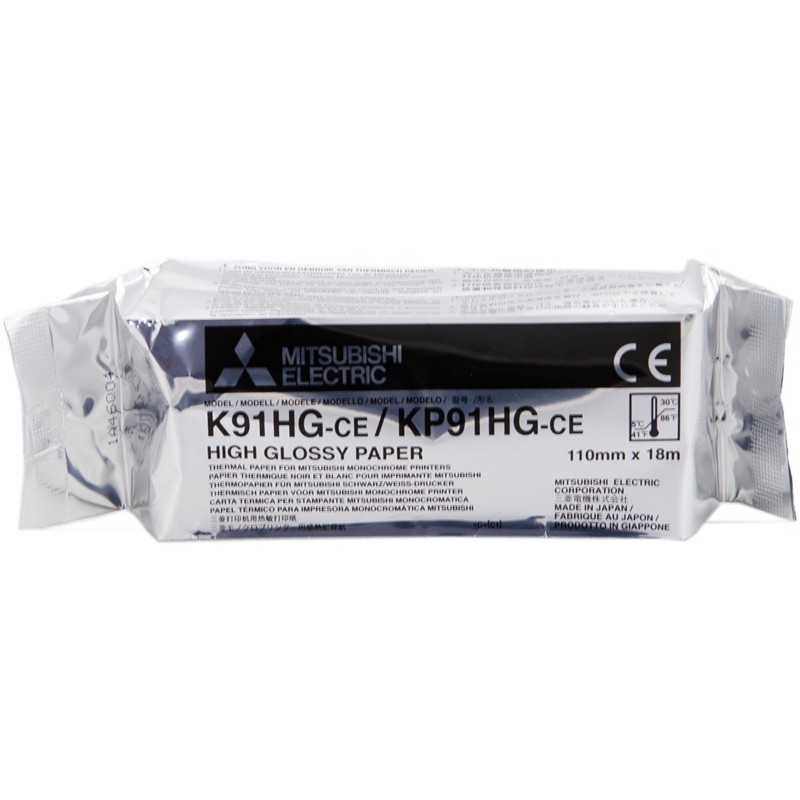 Mitsubishi Papier thermique KP 91 HG-CE pour moniteur foetal