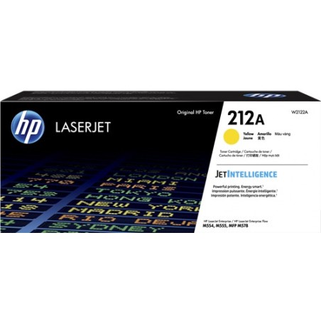 ✅ Toner HP 212A (W2122A) jaune couleur jaune en stock