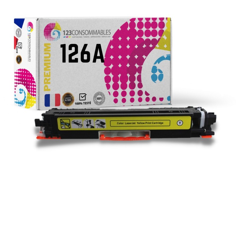 Toner compatible HP 126A jaune