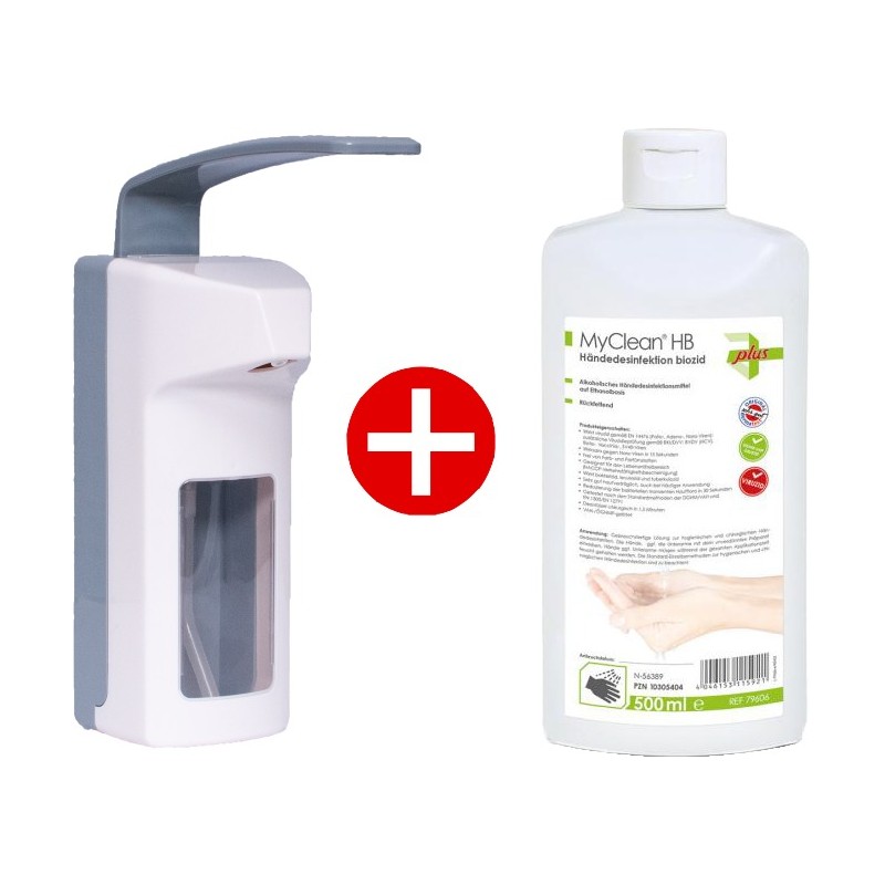 MyClean HB distributeur mural + 500 ml désinfectant