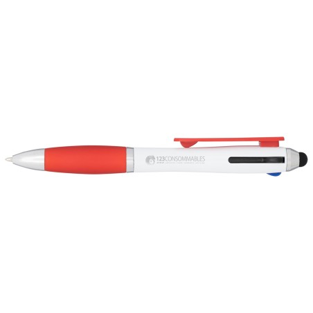 stylo multifonction blanc rouge stylus