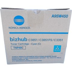 ✅ Konica Minolta A95W450 (TNP49C) Toner cyan couleur cyan en stock