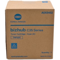 ✅ Konica Minolta A0X5452 (TNP22C) Toner cyan couleur cyan en stock