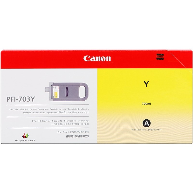 Canon Cartouche encre PFI-703y (2966B001) jaune Canon Cartouche encre PFI-703y (2966B001) jaune
