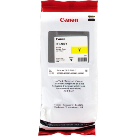 ✅ Canon Cartouche encre PFI-207y (8792B001) jaune couleur jaune en stock