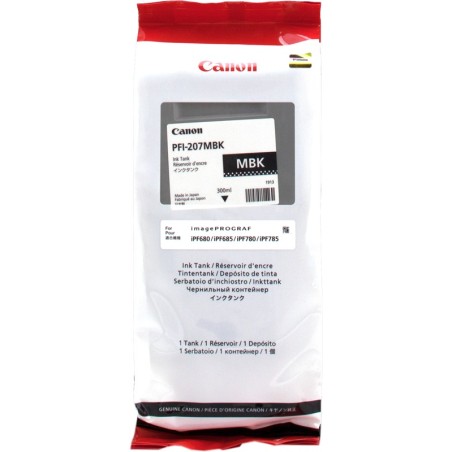 ✅ Canon Cartouche encre PFI-207mbk (8788B001) Noir mat couleur Noir en stock