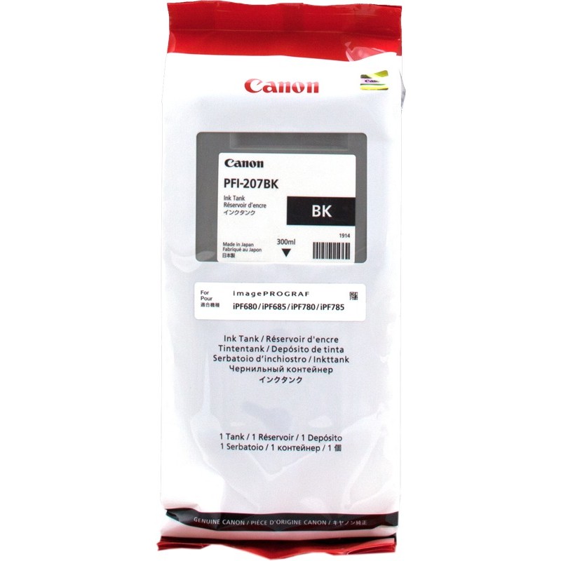 Canon Cartouche encre PFI-207bk (8789B001) noir