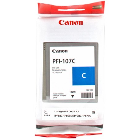 ✅ Canon Cartouche encre PFI-107c (6706B001) cyan couleur cyan en stock
