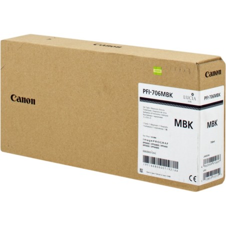 ✅ Canon Cartouche encre PFI-706mbk (6680B001) Noir mat couleur Noir en stock