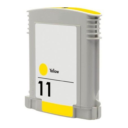 ✅ Cartouche compatible HP 11 jaune couleur jaune en stock