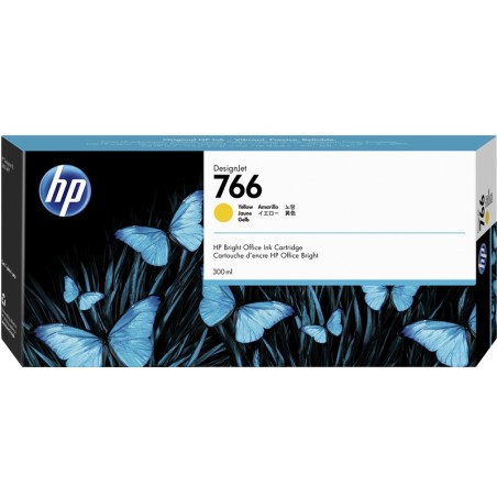 ✅ HP Cartouche encre 766 (P2V91A) jaune couleur jaune en stock
