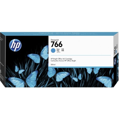 ✅ HP Cartouche encre 766 (P2V89A) cyan couleur cyan en stock
