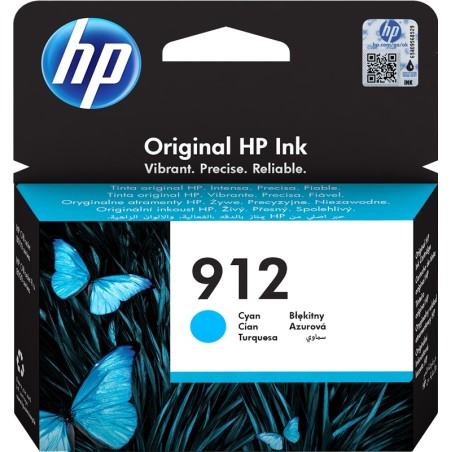 ✅ HP Cartouche encre 912 (3YL77AE) cyan couleur cyan en stock