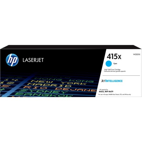 ✅ HP Toner 415X (W2031X) Cyan couleur cyan en stock