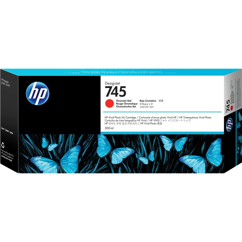 HP Cartouche encre 745 (F9K06A) Rouge